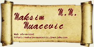Maksim Muačević vizit kartica